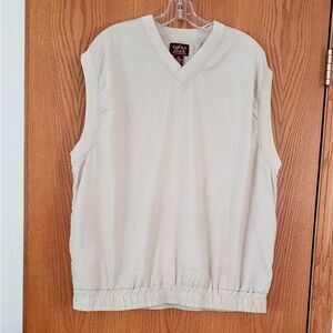 Equus Golf Men's Cream Colored Golf Vest Sz XL